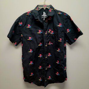 Mens Playstation Button shirt Size M